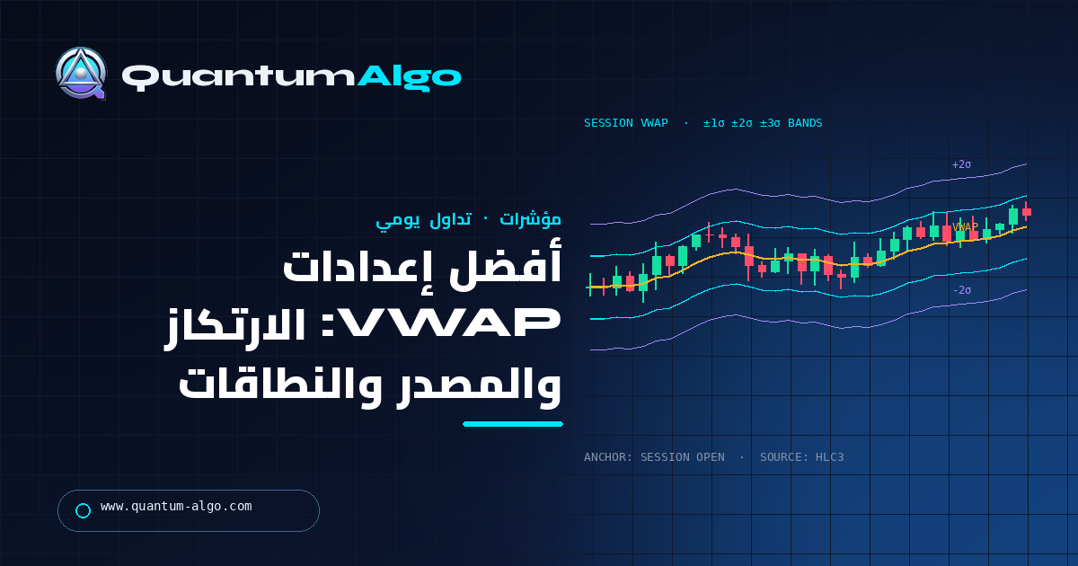 أفضل إعدادات VWAP للتداول اليومي: لماذا تهم الخطوط الـ3 والنطاقات — دليل Quantum Algo