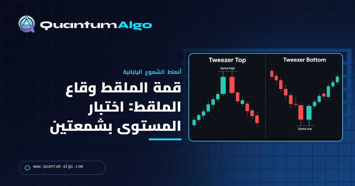 قمة الملقط وقاع الملقط: اختبار المستوى بشمعتين وكيفية تداوله — دليل Quantum Algo
