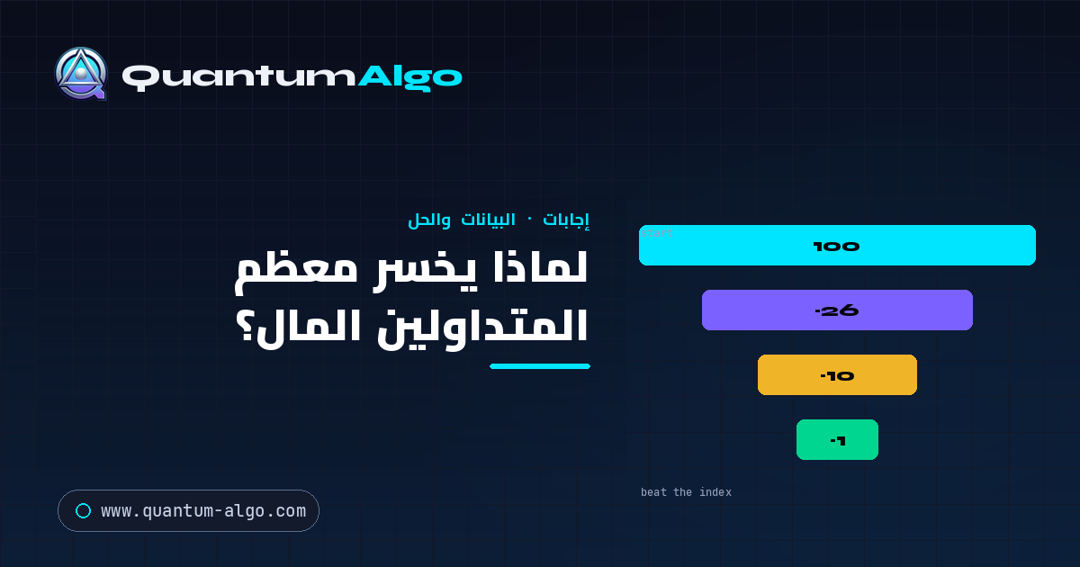 لماذا يخسر معظم المتداولين المال؟ — Quantum Algo