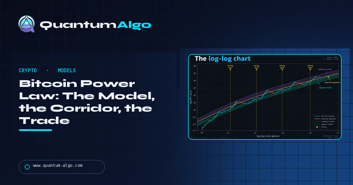 Bitcoin Power Law: What the Model Says, What It Doesn't, and How a Trader Uses It — Quantum Algo guide