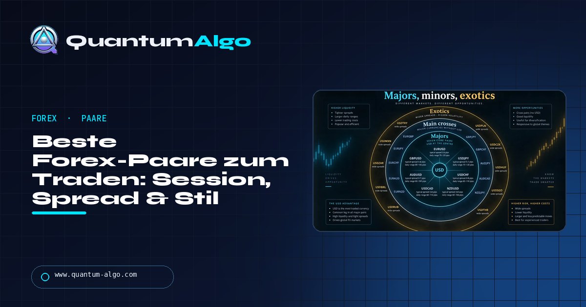 Beste Forex-Paare zum Traden: nach Session, Spread, Volatilität und Stil — Quantum Algo Guide