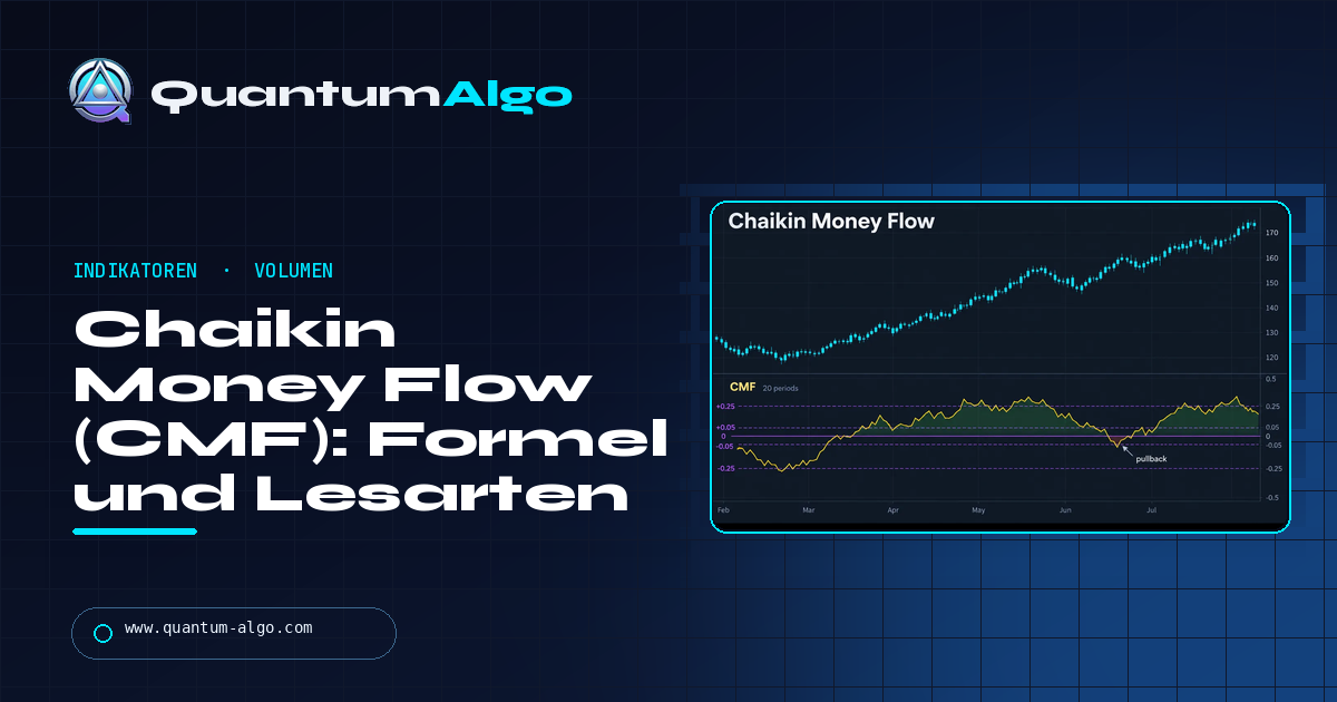 Chaikin Money Flow (CMF): Formel, Settings und wie du ihn liest — Quantum Algo Guide