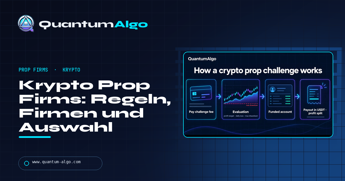 Krypto Prop Firms: Wie sie funktionieren, die Firmen, die Regeln und wie du auswählst — Quantum Algo Guide