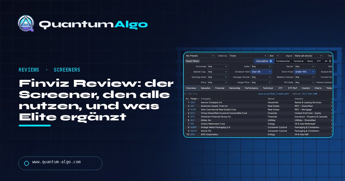 Finviz Review: der Screener, den alle nutzen, was Elite für $39.50 ergänzt und wo er endet — Quantum Algo Guide