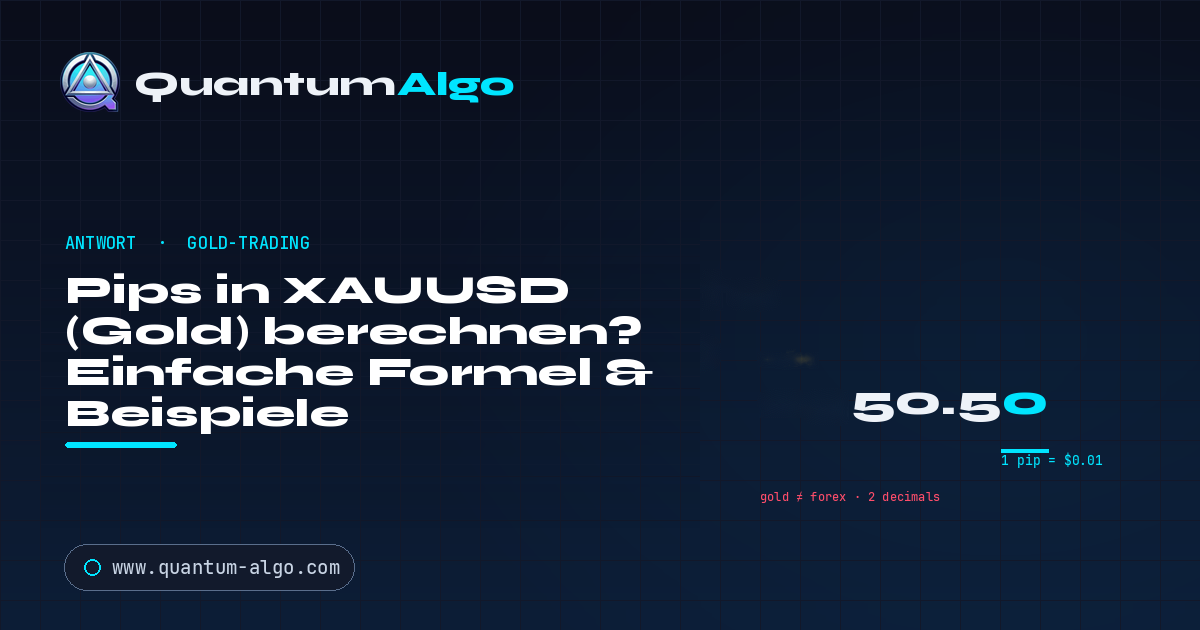 Wie berechnest du Pips in XAUUSD?