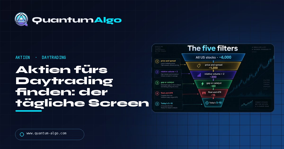 Aktien fürs Daytrading finden: der Screen, der jeden Tag die Aktien von heute findet — Quantum Algo Guide