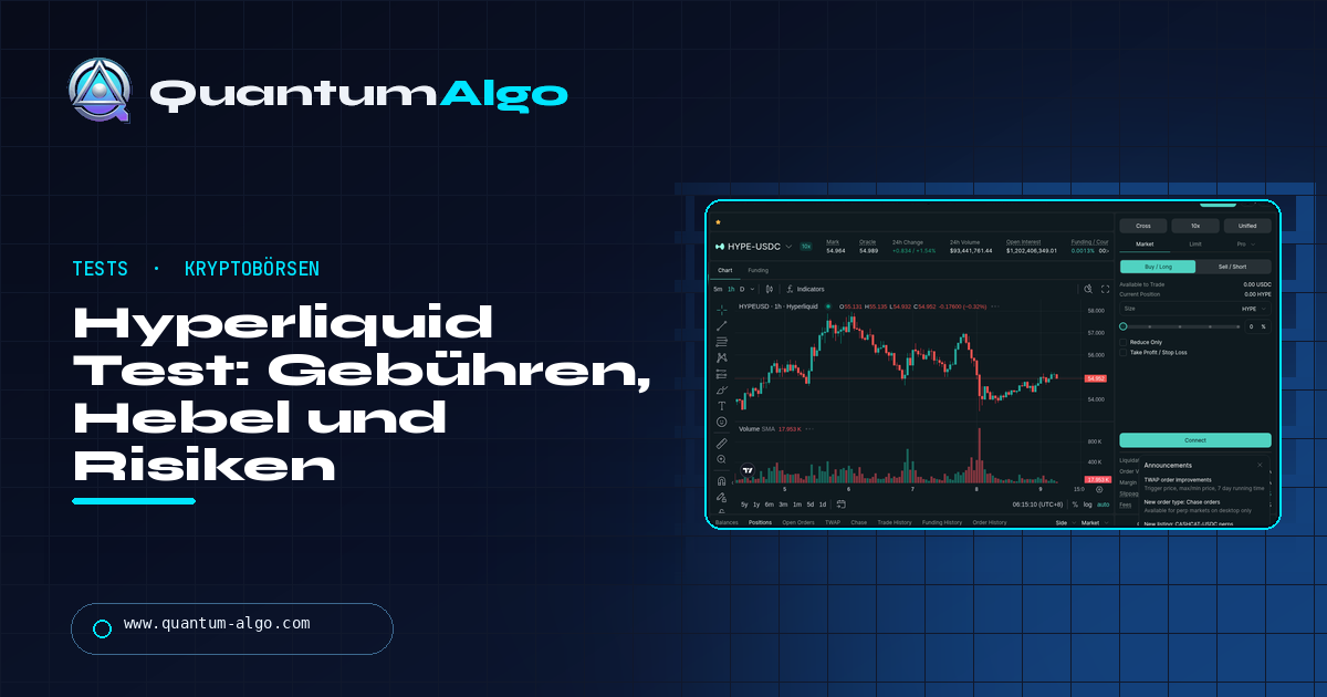 Hyperliquid Test: Gebühren, Hebel, Vaults, Risiken, Vor- und Nachteile — Quantum Algo Guide