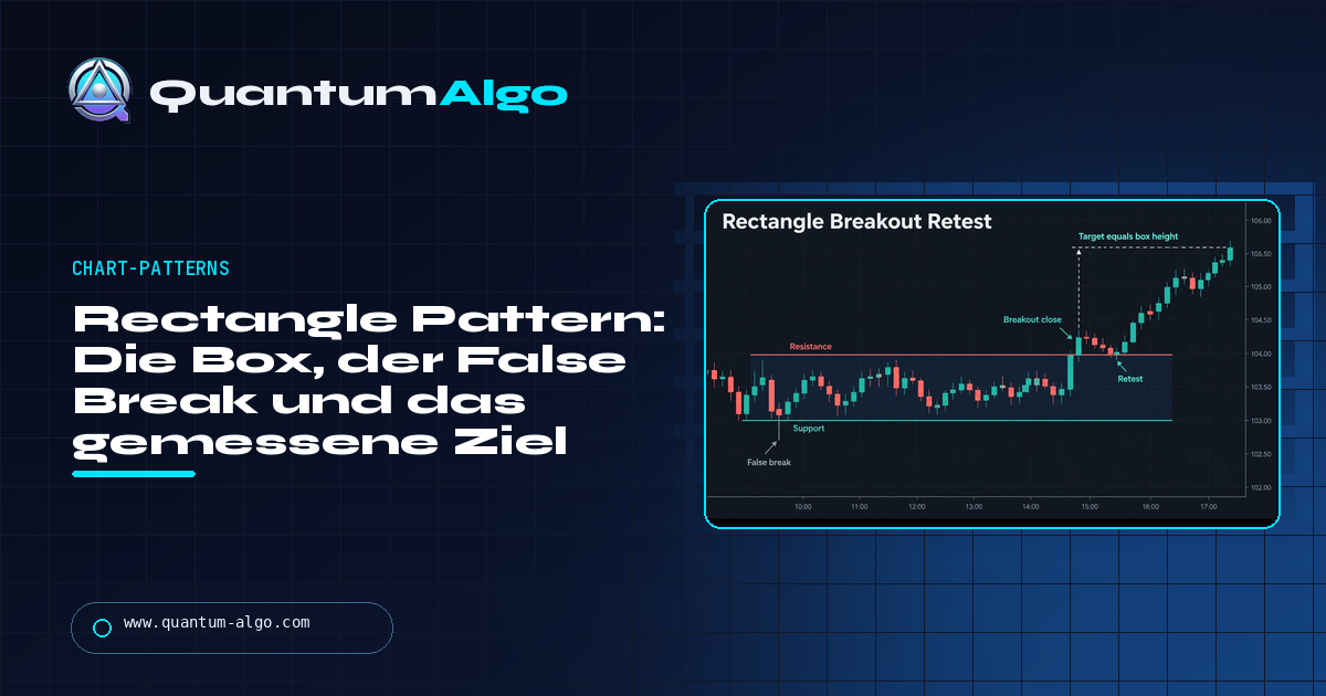 Rectangle Pattern: Die Box, der False Break, der echte Break und das gemessene Ziel — Quantum Algo Guide