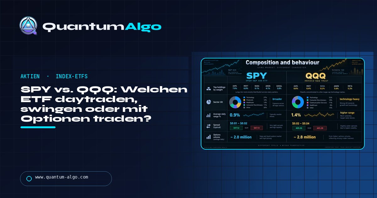 SPY vs QQQ für Trader: Welchen ETF du daytradest, swingtradest oder mit Optionen tradest, und warum — Quantum Algo Guide