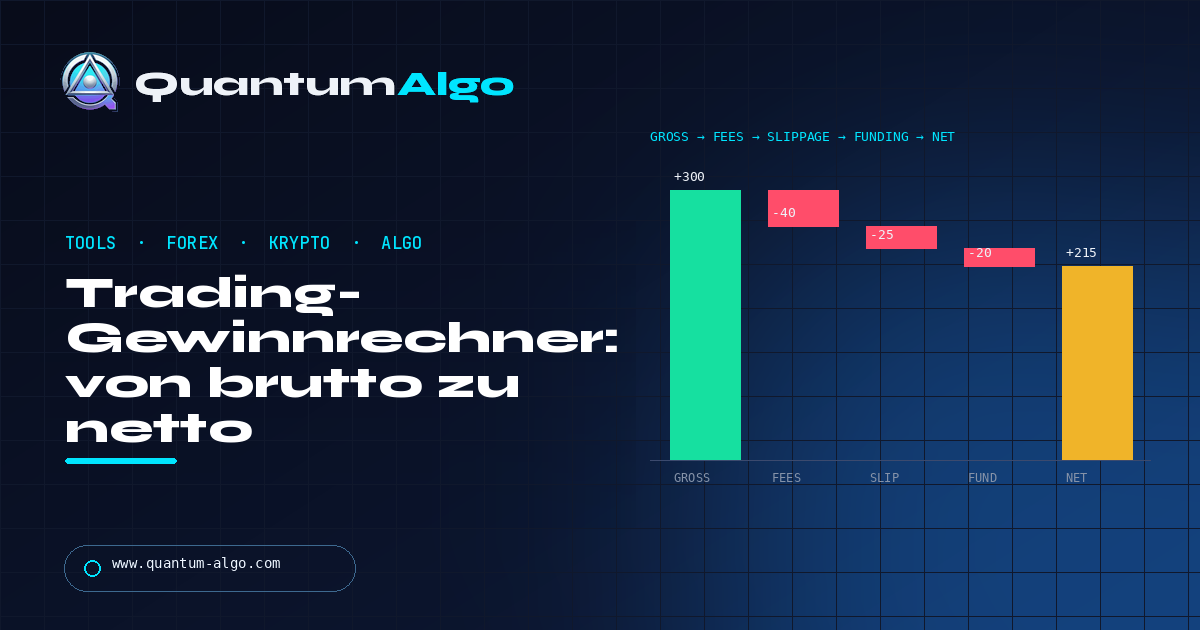 Trading-Gewinnrechner für Forex, Krypto und Algorithmic Trading — Quantum Algo Guide