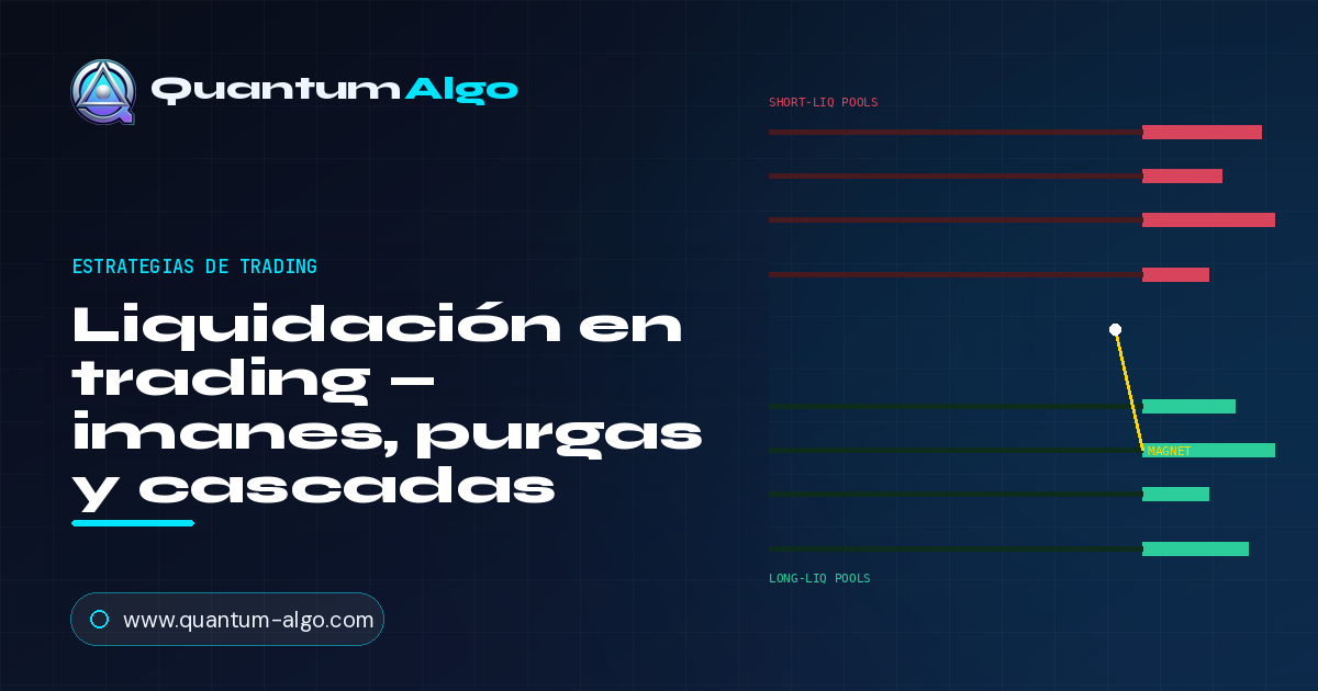 Liquidación en trading: imanes, cascadas y el sweep-and-reverse