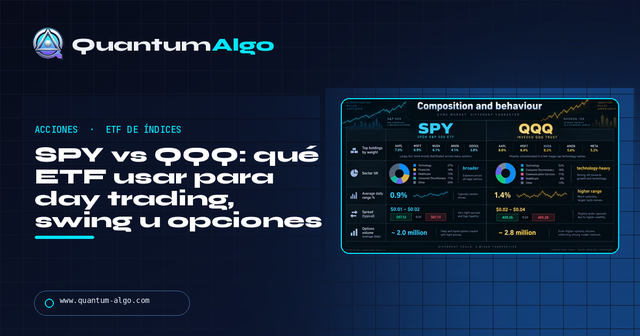 SPY vs QQQ: qué ETF usar para trading u opciones — Guía premium
