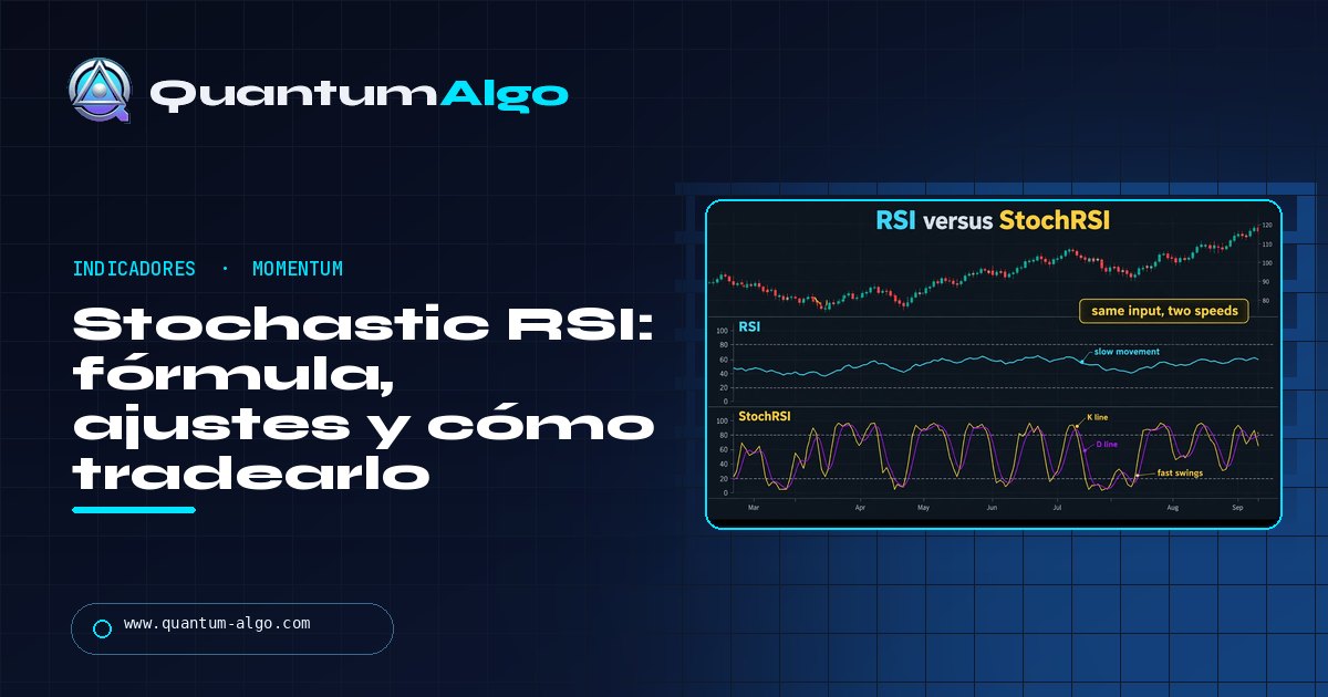 Stochastic RSI: fórmula, ajustes y cómo tradearlo sin whipsaw — guía de Quantum Algo