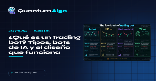 ¿Qué es un trading bot? Tipos, bots de AI y qué funciona — Guía premium