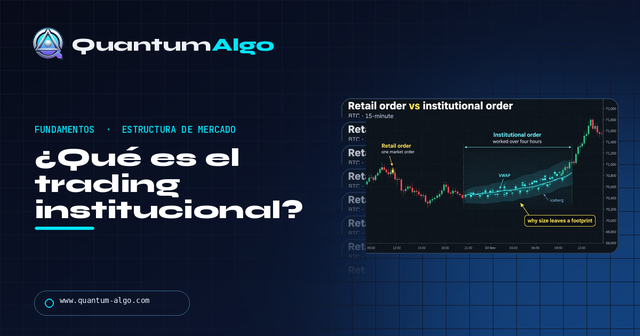 Trading institucional: tamaño, huellas y uso retail — Guía premium