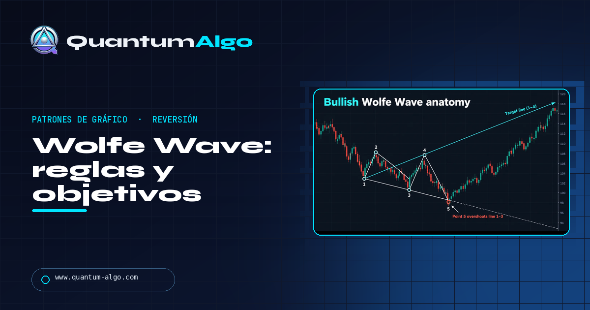 Patrón Wolfe Wave: reglas, cómo operarlo, objetivos y fiabilidad — guía de Quantum Algo