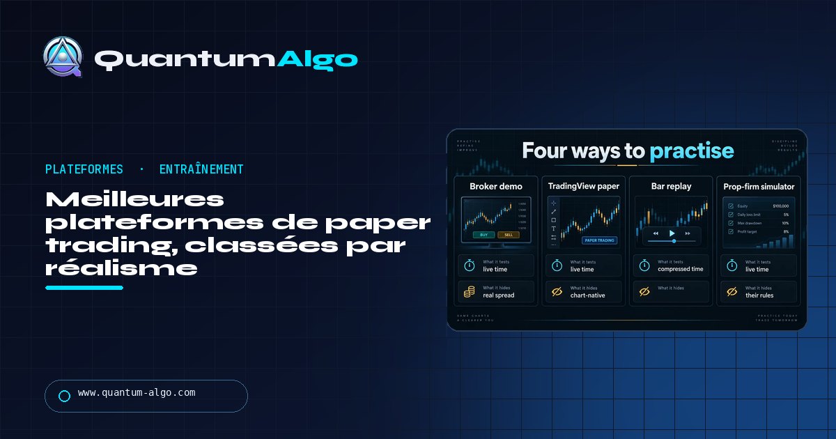 Meilleures plateformes de paper trading : où vous entraîner, et ce que chaque simulateur cache — guide Quantum Algo