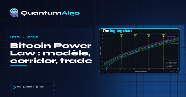 Bitcoin Power Law : modèle, corridor, trade — Guide premium