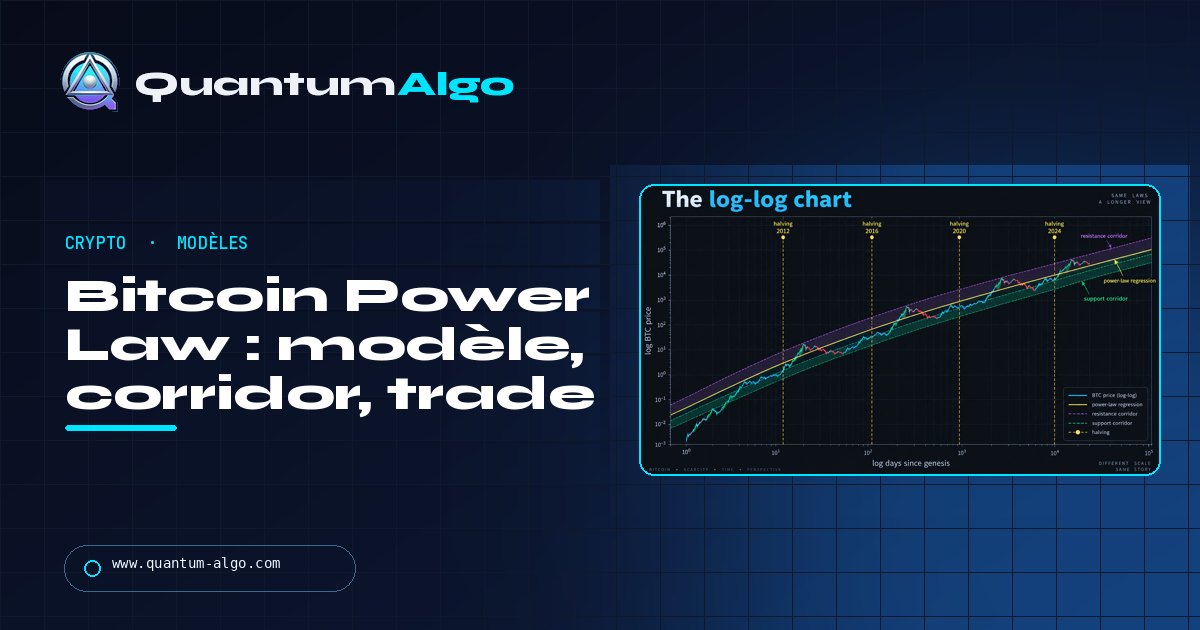 Bitcoin Power Law : ce que dit le modèle, ses limites et comment un trader l’utilise — guide Quantum Algo