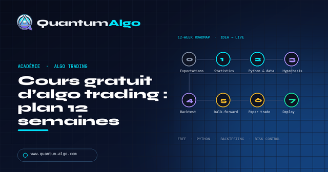 Cours gratuit d’algo trading : plan 12 semaines — Guide premium