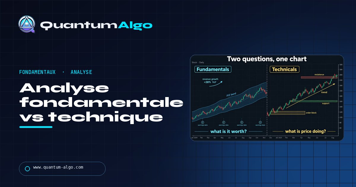 Analyse fondamentale vs technique : laquelle répond à votre question (et où se placent les Smart Money Concepts) — guide Quantum Algo