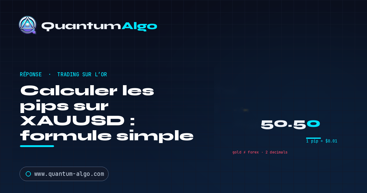 Comment calculer les pips sur XAUUSD ?
