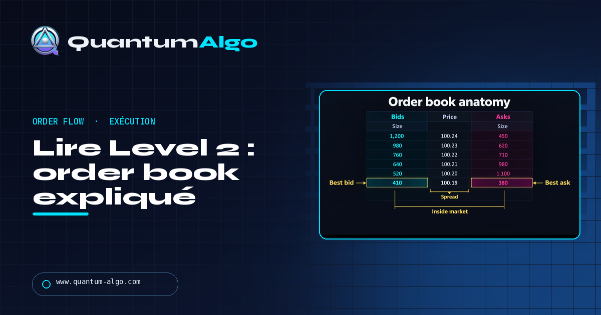 Comment lire Level 2 : l'order book expliqué aux traders — guide Quantum Algo