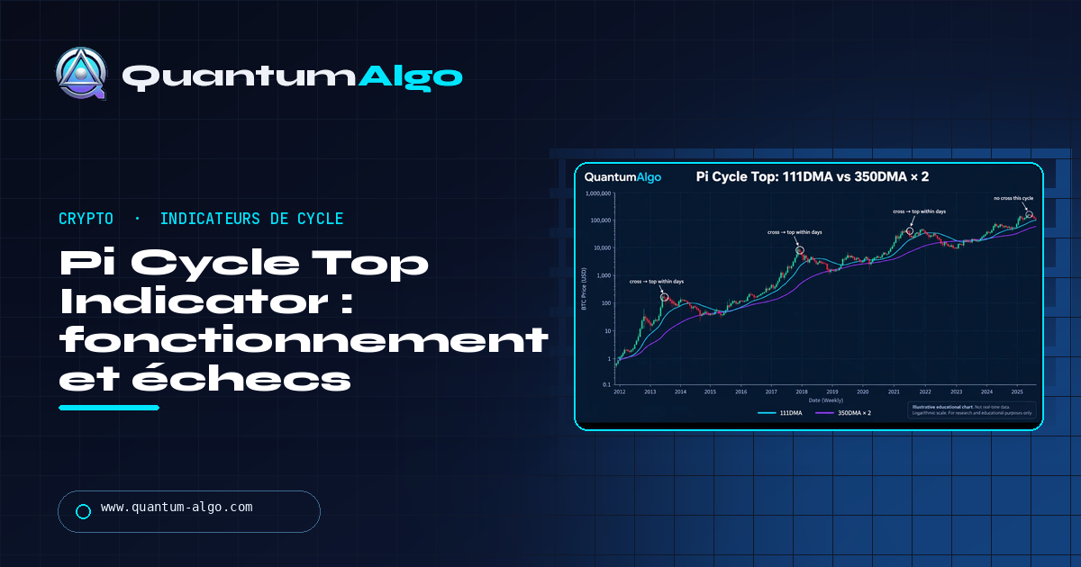 Pi Cycle Top Indicator : son fonctionnement, son historique et pourquoi il a manqué le dernier sommet — guide Quantum Algo