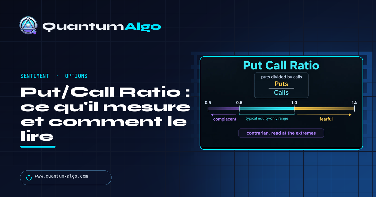 Put/Call Ratio : ce qu'il mesure, comment le lire et quand il fonctionne vraiment — guide Quantum Algo