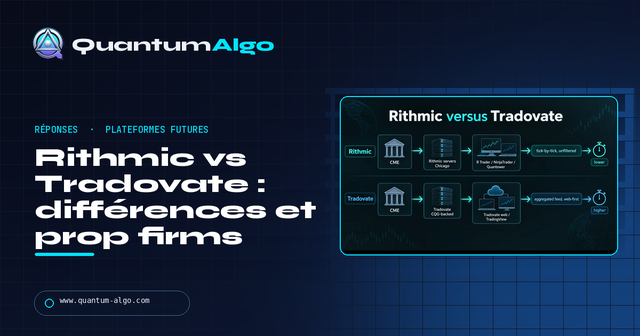 Rithmic vs Tradovate : différences et prop firms — Guide premium