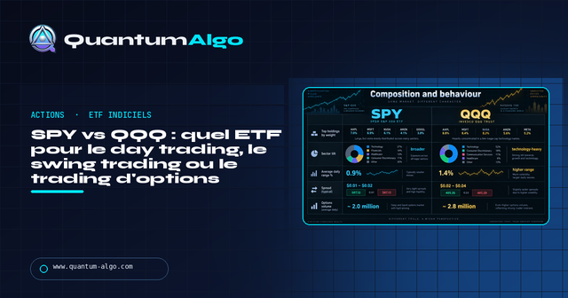 SPY vs QQQ : quel ETF trader en day, swing ou options — Guide premium