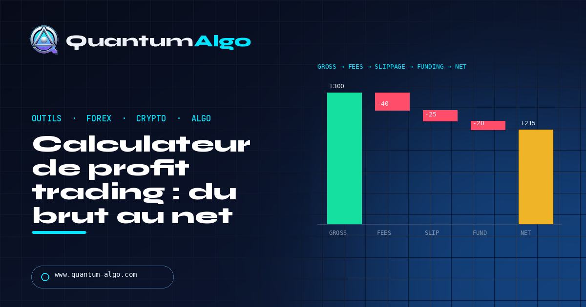 Calculateur de profit trading pour le forex, la crypto et le trading algorithmique — guide Quantum Algo