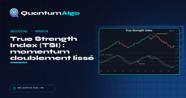 True Strength Index (TSI) : formule, réglages et signaux — Guide premium