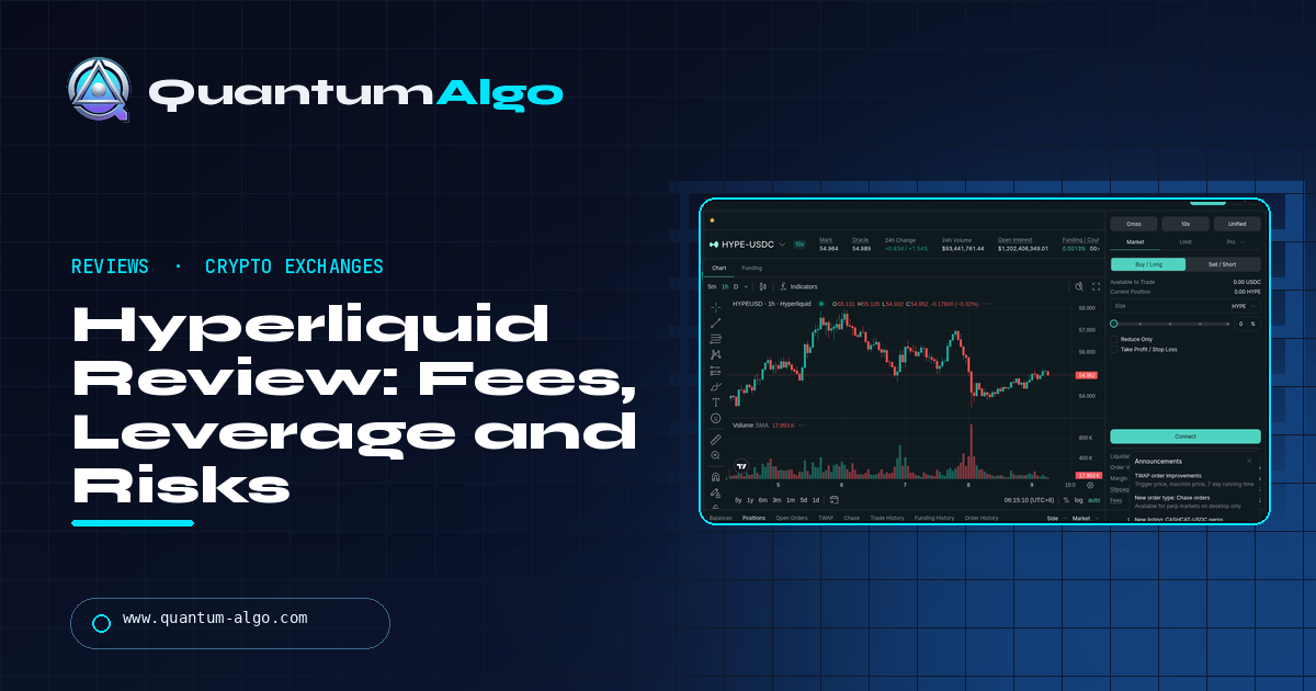 Hyperliquid Review: Fees, Leverage, Vaults, Risks, Pros and Cons — Quantum Algo guide