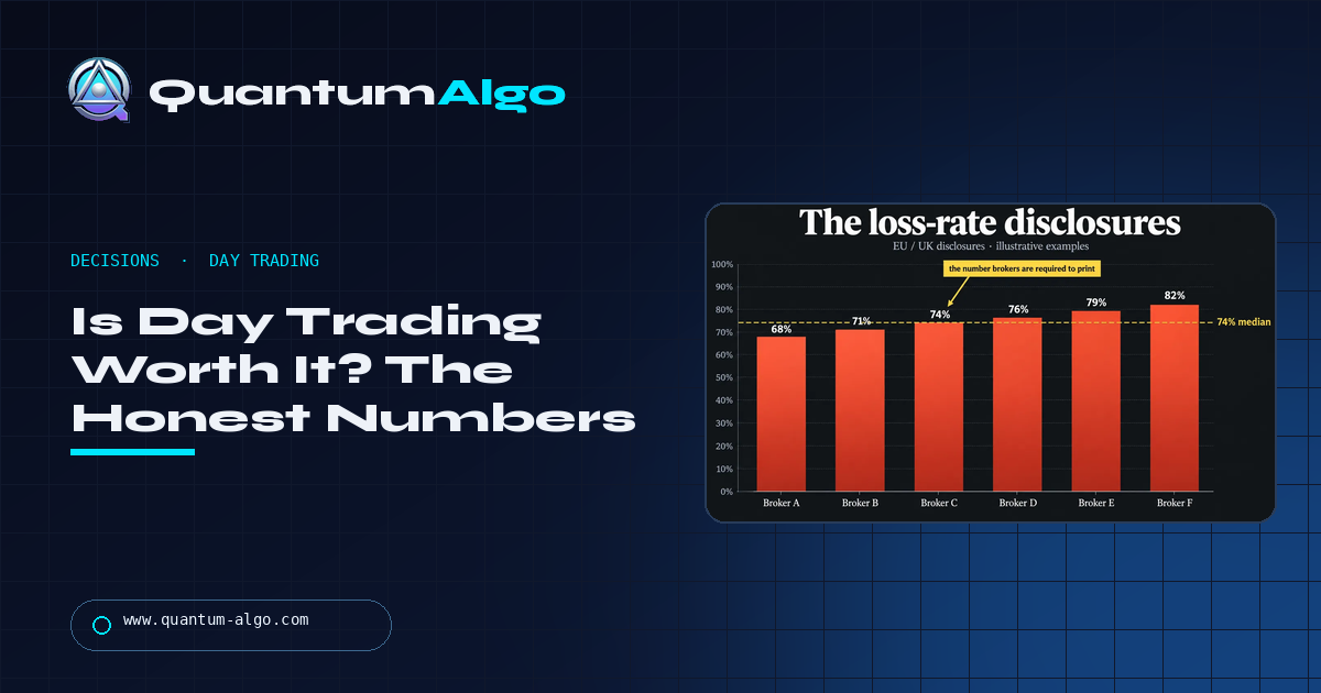 Is Day Trading Worth It? The Honest Answer With the Loss Rates, the J-Curve and the Arithmetic — Quantum Algo guide
