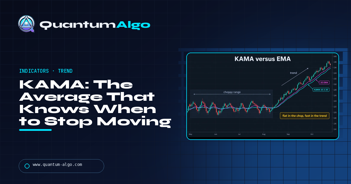Kaufman Adaptive Moving Average (KAMA): The Average That Knows When to Stop Moving — Quantum Algo guide