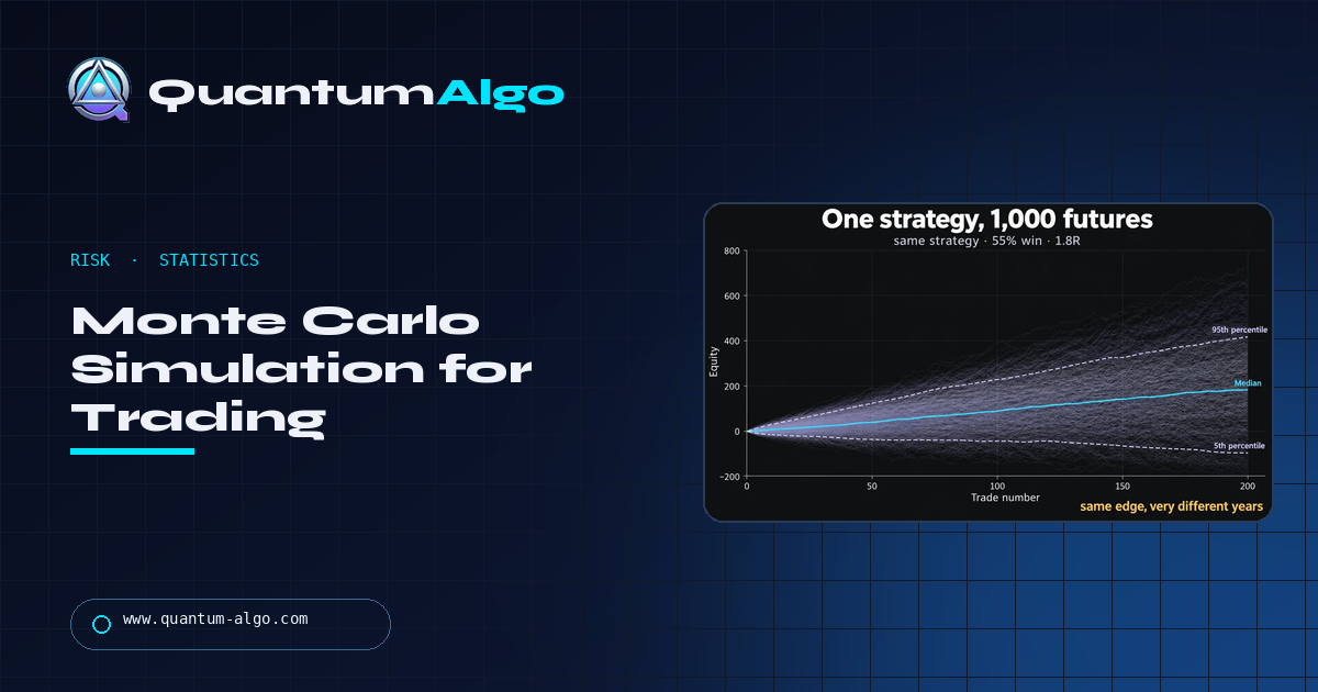 Monte Carlo Simulation for Trading: Drawdown, Risk of Ruin and Position Size — Quantum Algo guide