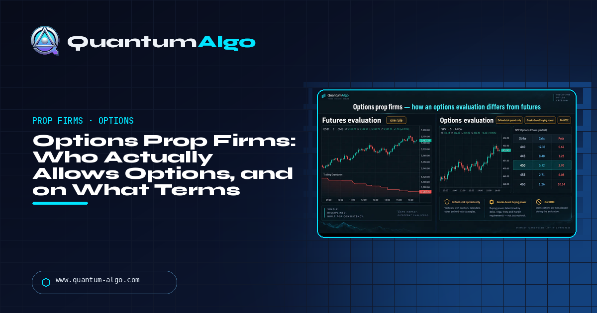 Options Prop Firms: Which Firms Actually Allow Options, on What Terms, and How to Trade Them — Quantum Algo guide