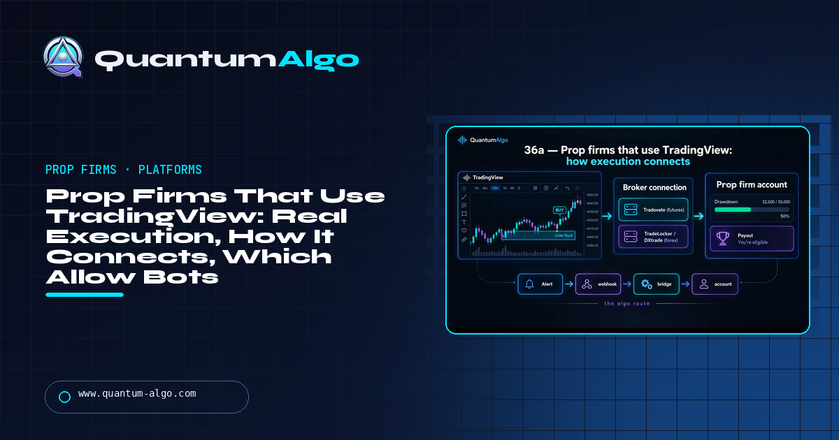 Prop Firms That Use TradingView: Every Firm With Real Chart Execution, How It Connects, and Which Allow Bots — Quantum Algo guide