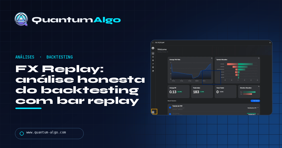 FX Replay: o melhor backtester com bar replay para traders manuais — com seus limites — guia da Quantum Algo