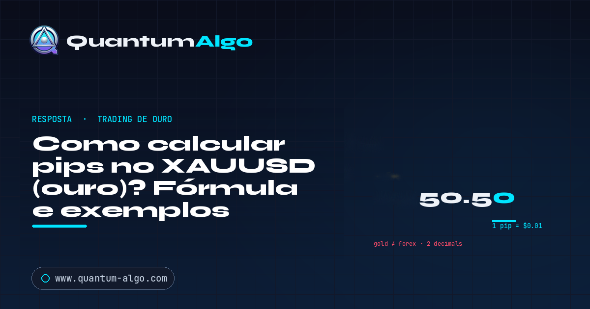 Como calcular pips no XAUUSD?
