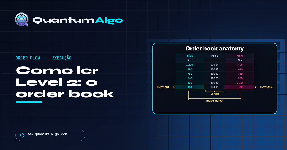 Como ler Level 2: o order book explicado para traders — guia da Quantum Algo
