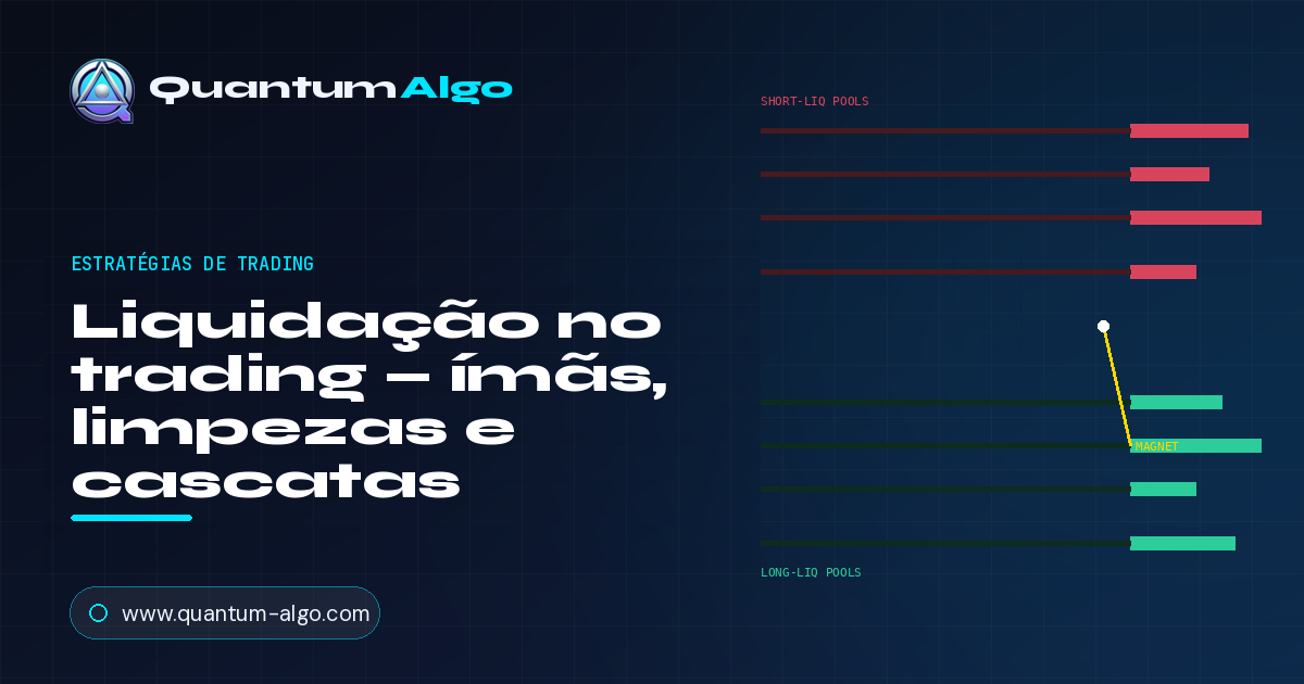 Liquidação no trading: ímãs, cascatas e a varredura e reversão