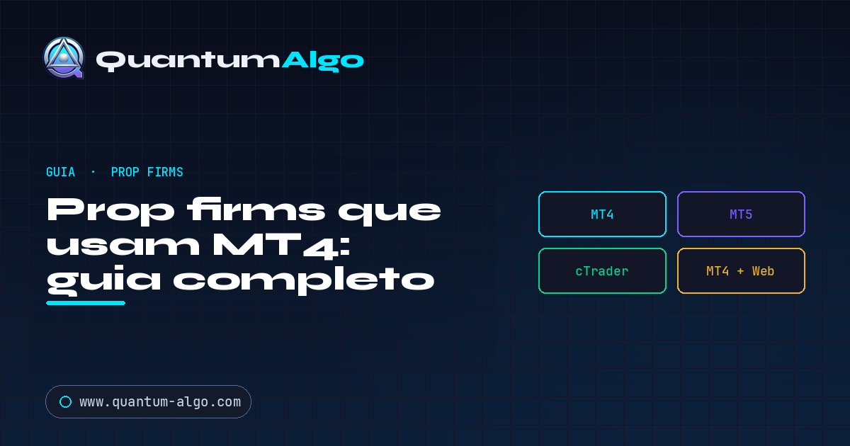 Prop firms que usam MT4: guia completo