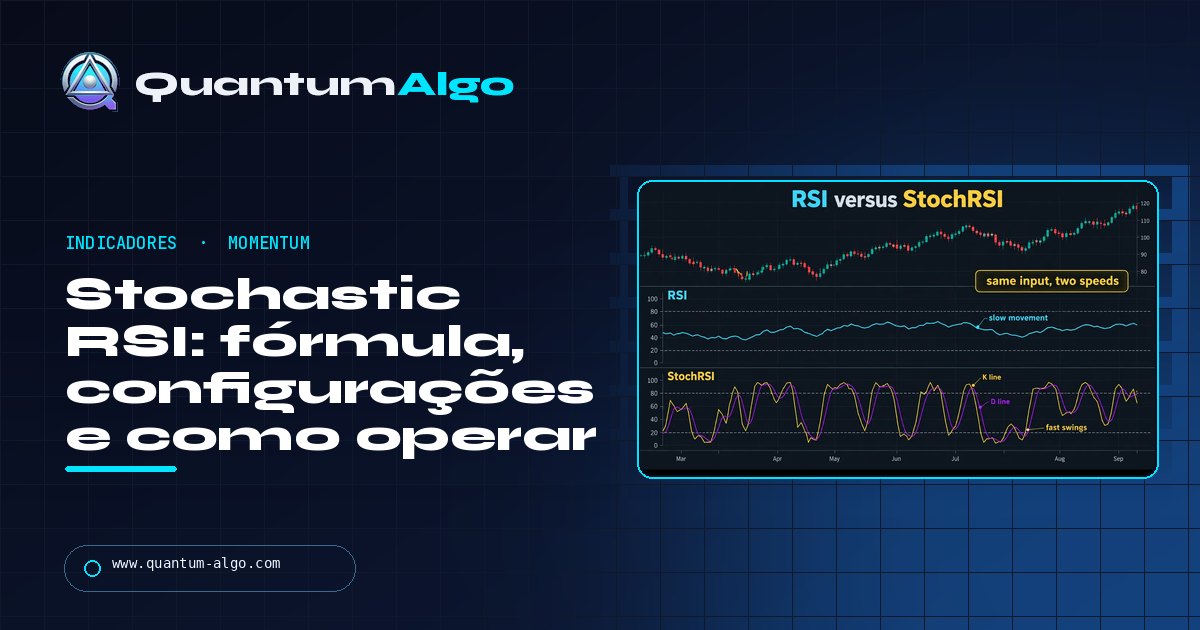 Stochastic RSI: fórmula, configurações e como operar sem o whipsaw — guia da Quantum Algo