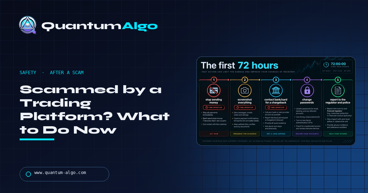 Scammed by a Trading Platform? What to Do in the First 72 Hours, Where to Report, and the Second Scam to Avoid — Quantum Algo guide