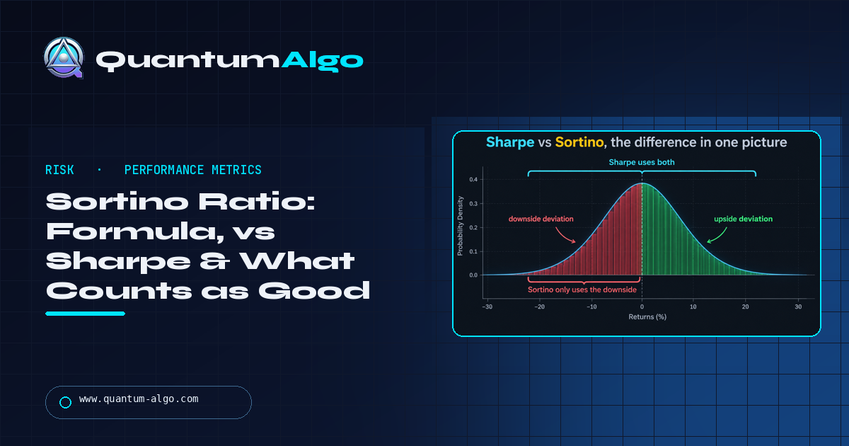 Sortino Ratio: What It Measures, How It Differs From Sharpe, and What a Good Sortino Ratio Is — Quantum Algo guide