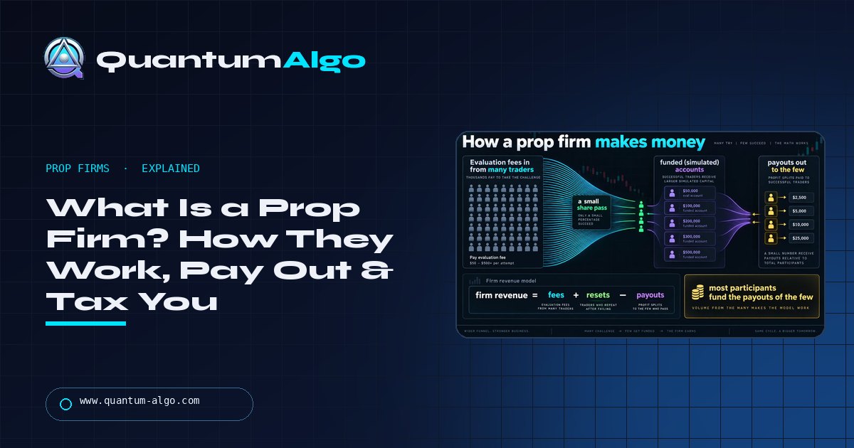 What Is a Prop Firm? How Proprietary Trading Firms Work, Make Money, Pay Out and Tax You — Quantum Algo guide
