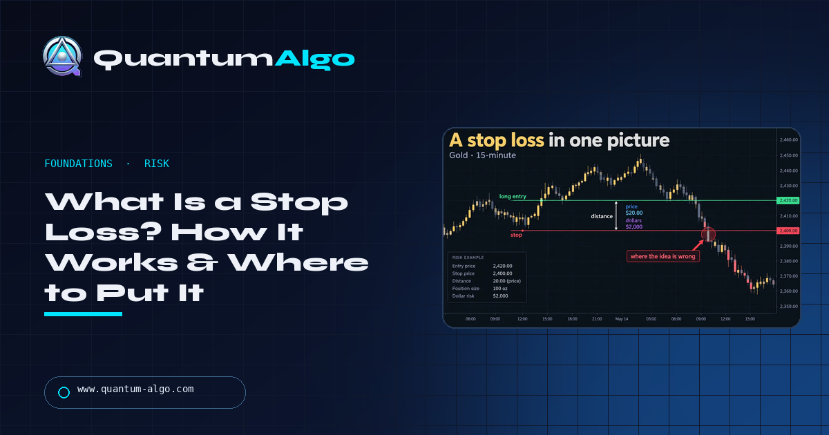 What Is a Stop Loss? How It Works, Where to Put It, and the Order Type That Actually Protects You — Quantum Algo guide