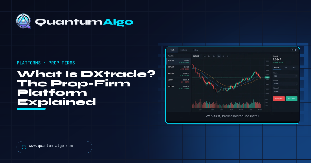What Is DXtrade? The Prop-Firm Platform Explained — Editions, Limits, and How It Compares to MT5 and cTrader — Quantum Algo guide